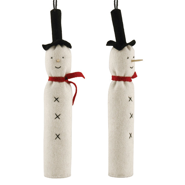 East of India Long Tall Felt Snowman Christmas Decoration Christmas Decoration East of India Felt Snowman Christmas Tree Decoration - Long Tall
