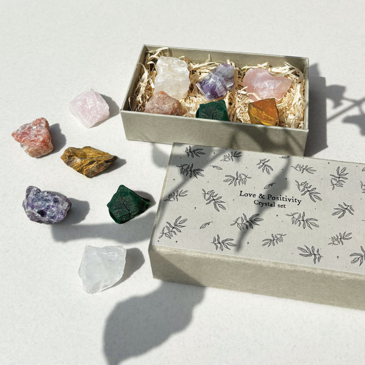 East of India Love & Positivity Large Matchbox Crystal Set crystal East of India Love & Positivity Large Matchbox Crystal Set