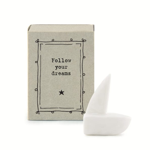 gift East of India Matchbox Boat - Follow your dreams