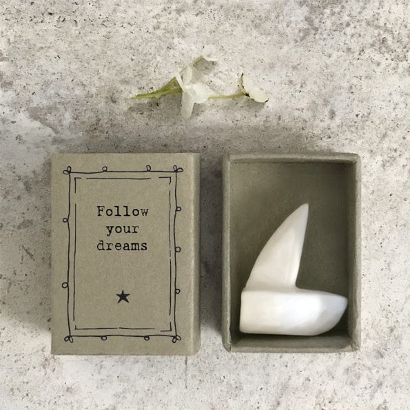 gift East of India Matchbox Boat - Follow your dreams