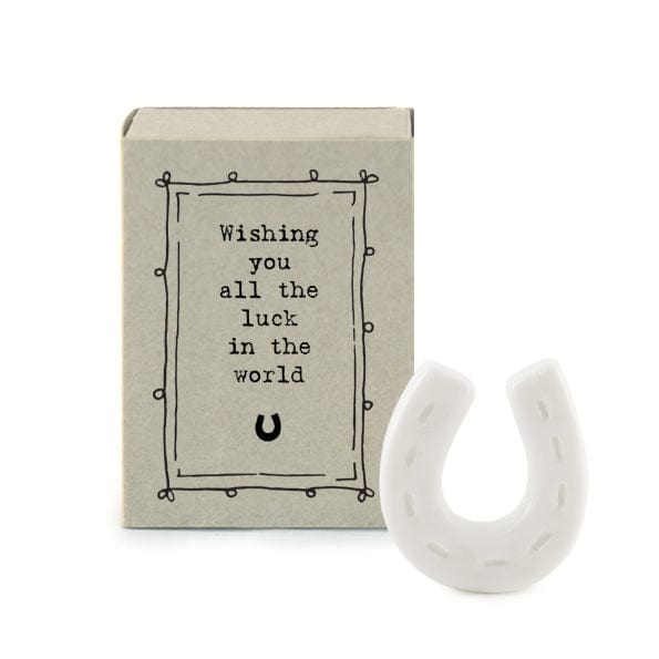 gift East of India Matchbox Horseshoe - Wishing you luck