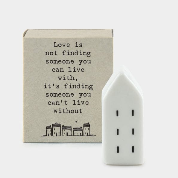 ornament East of India Matchbox House - Love is not finding
