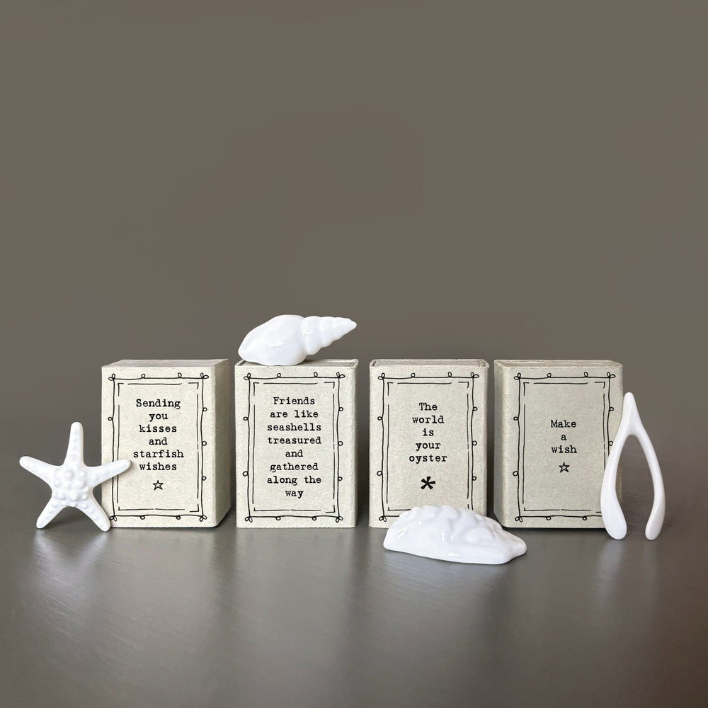 East Of India Matchbox Porcelain Starfish ornament East Of India Matchbox Porcelain Starfish