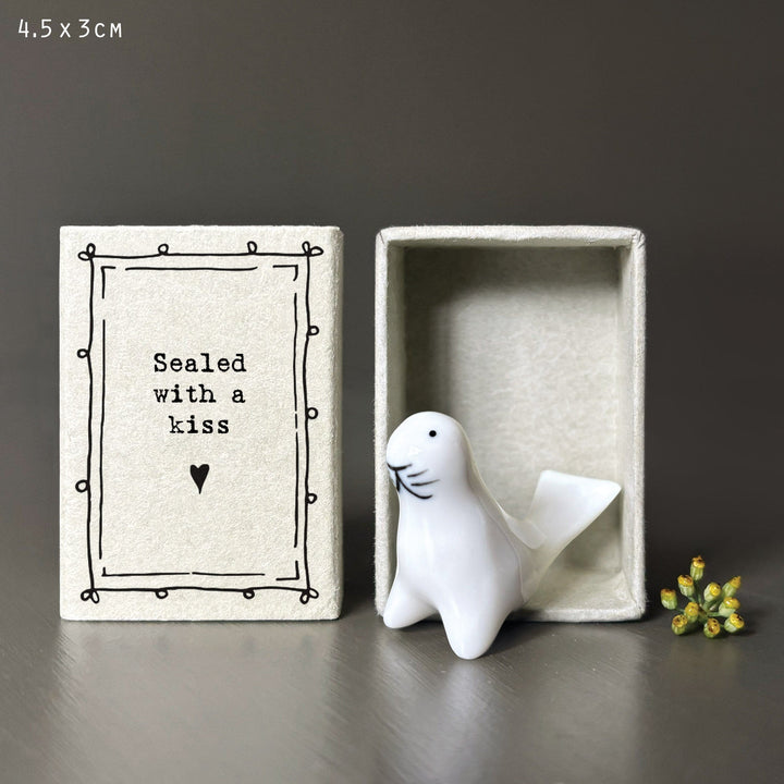 East of India - Matchbox Seal Ornament gift East of India - Matchbox Seal Ornament