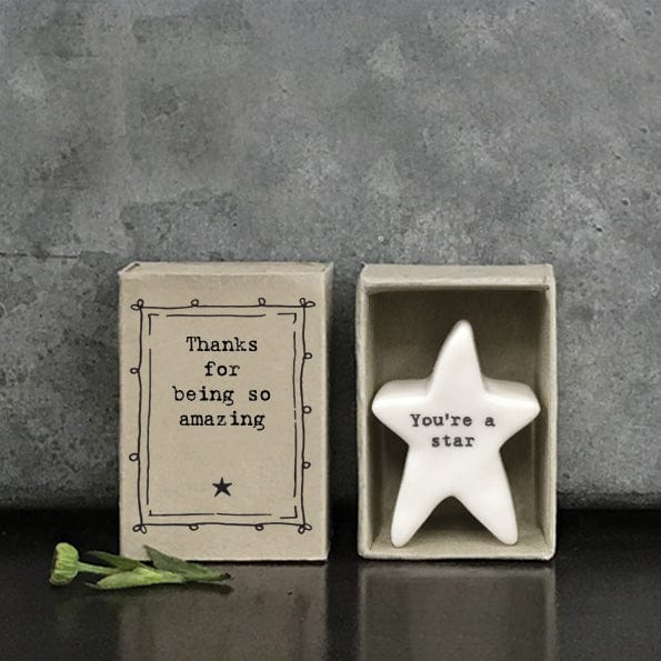 gift East of India Matchbox Star - Thanks for being amazing