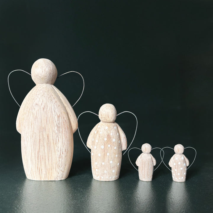 East of India Medium Dotty Wooden Angel Christmas Decoration Christmas Decoration East of India Medium Dotty Wooden Angel Christmas Decoration
