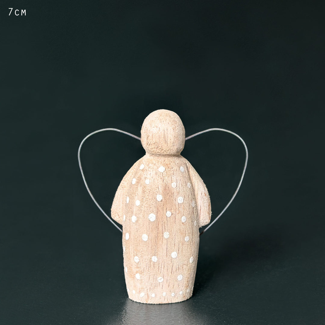 East of India Medium Dotty Wooden Angel Christmas Decoration Christmas Decoration East of India Medium Dotty Wooden Angel Christmas Decoration