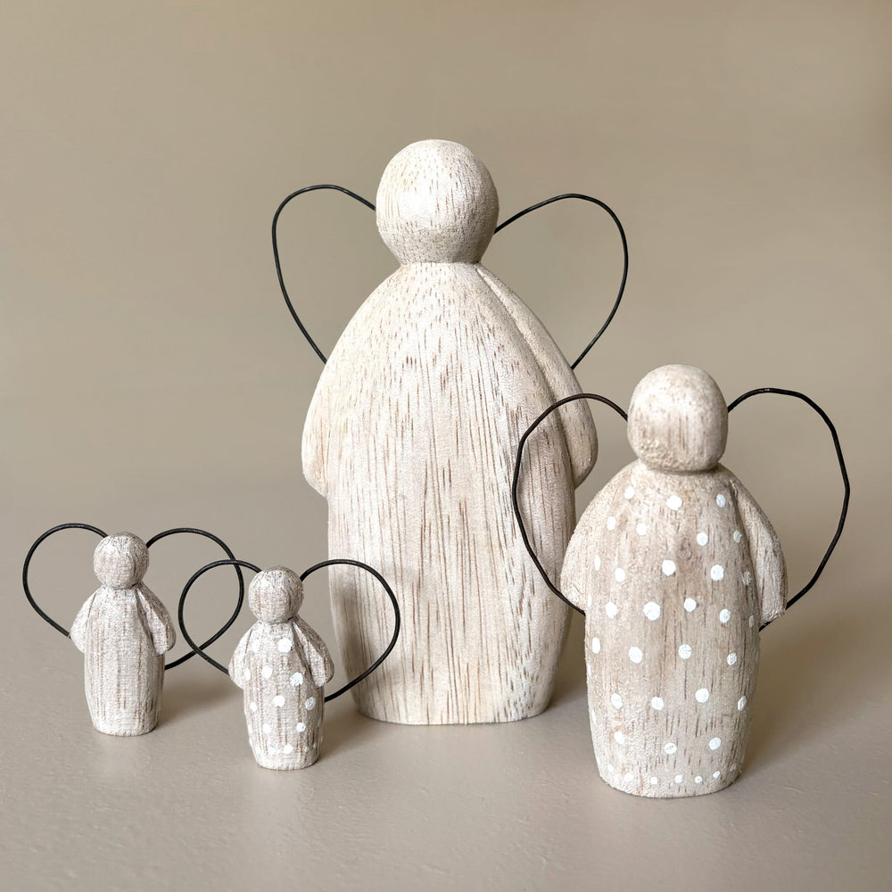 East of India Medium Dotty Wooden Angel Christmas Decoration Christmas Decoration East of India Medium Dotty Wooden Angel Christmas Decoration