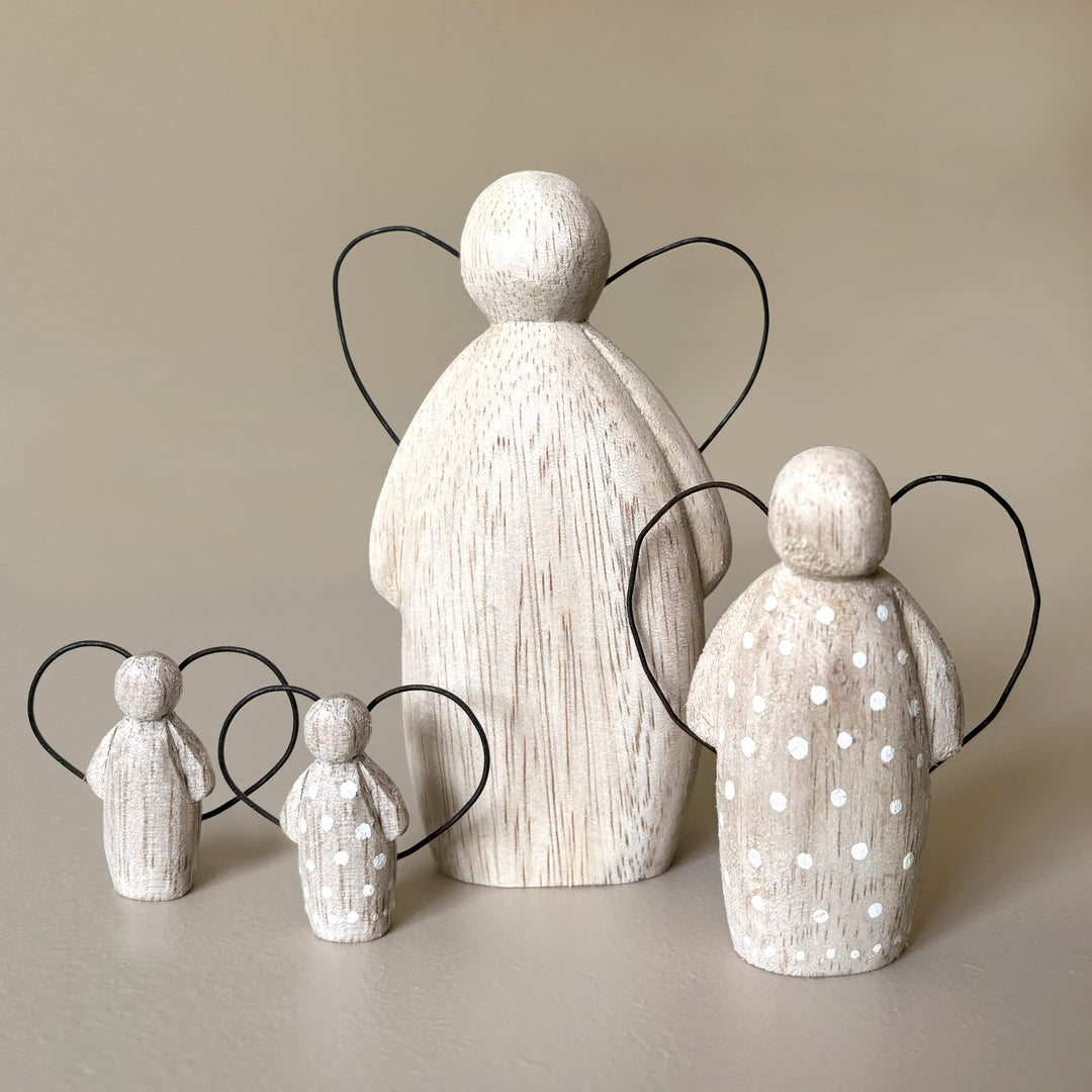 East of India Medium Dotty Wooden Angel Christmas Decoration Christmas Decoration East of India Medium Dotty Wooden Angel Christmas Decoration