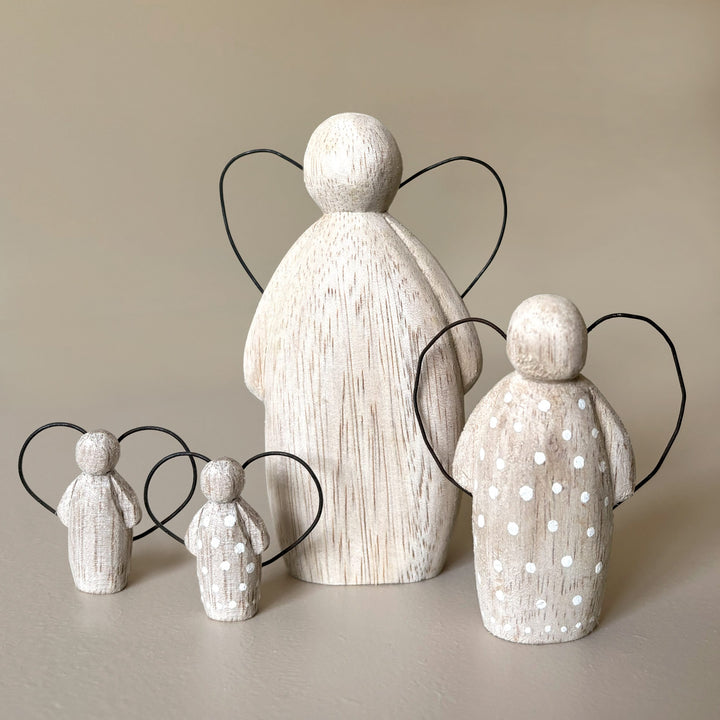 East of India Medium Dotty Wooden Angel Christmas Decoration Christmas Decoration East of India Medium Dotty Wooden Angel Christmas Decoration