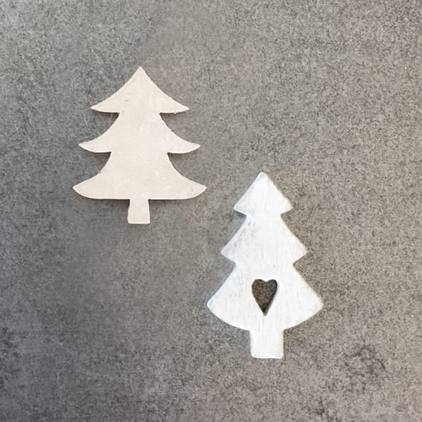East of India Mini Plywood Trees Plain | Pack of 10 Christmas Decoration East of India Mini Plywood Trees - Plain, Pack of 10