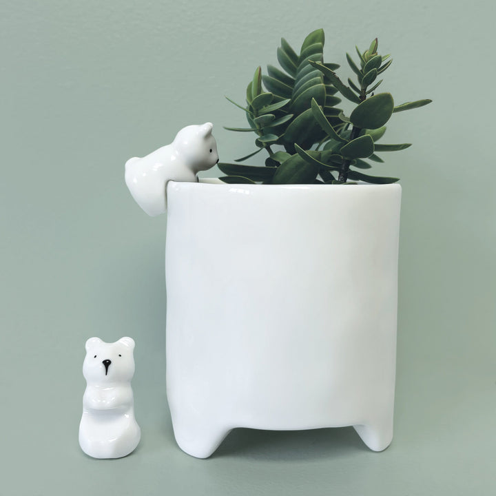 East of India Mini Porcelain Bowl Charm, Bear ornament East of India Mini Porcelain Bowl Charm - Bear