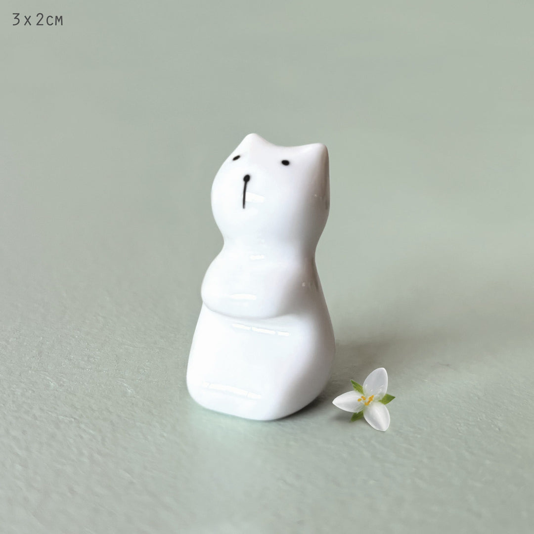 East of India Mini Porcelain Bowl Charm, Cat ornament East of India Mini Porcelain Bowl Charm - Cat
