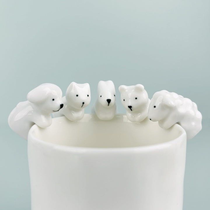 East of India Mini Porcelain Bowl Charm, Dog ornament East of India Mini Porcelain Bowl Charm - Dog