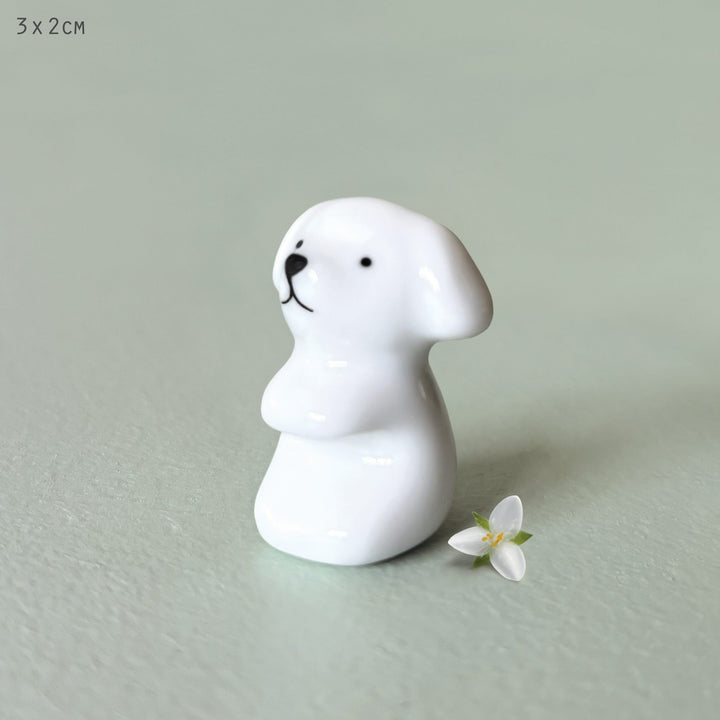 East of India Mini Porcelain Bowl Charm, Dog ornament East of India Mini Porcelain Bowl Charm - Dog