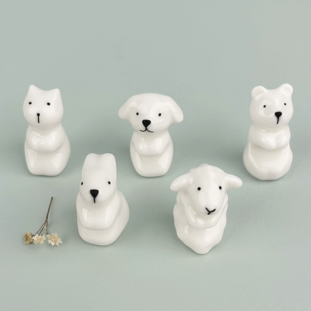 East of India Mini Porcelain Bowl Charm, Dog ornament East of India Mini Porcelain Bowl Charm - Dog