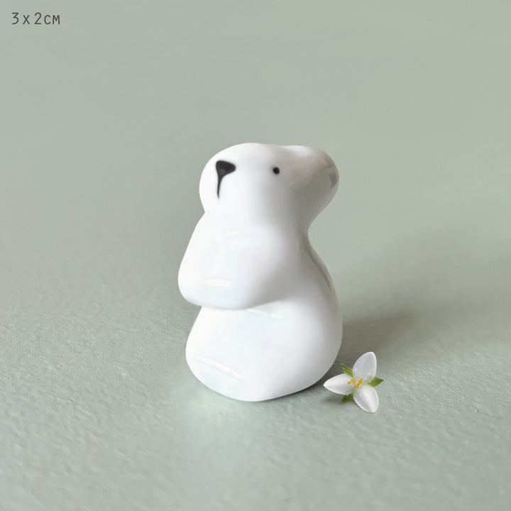 East of India Mini Porcelain Bowl Charm, Rabbit ornament East of India Mini Porcelain Bowl Charm - Rabbit