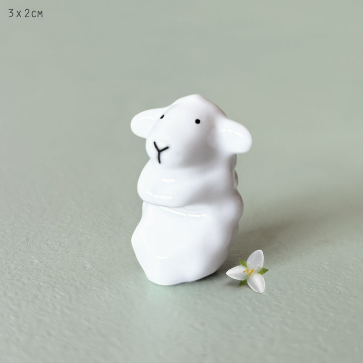 East of India Mini Porcelain Bowl Charm, Sheep ornament East of India Mini Porcelain Bowl Charm - Sheep