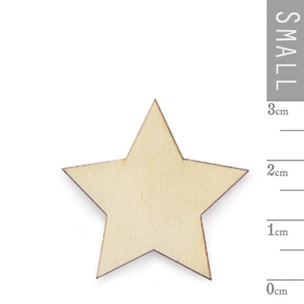 East of India Plain Wooden Stars Natural | Pack of 10 Christmas Decoration East of India Plain Wooden Stars - Natural, Pack of 10