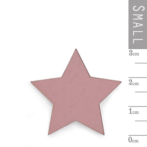 East of India Plain Wooden Stars Pink | Pack of 10 Christmas Decoration East of India Plain Wooden Stars - Pink, Pack of 10
