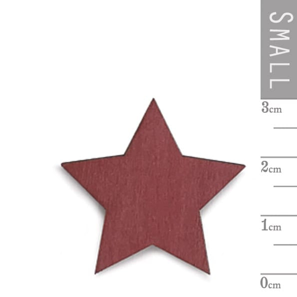 East of India Plain Wooden Stars Red | Pack of 10 Christmas Decoration East of India Plain Wooden Stars - Red, Pack of 10