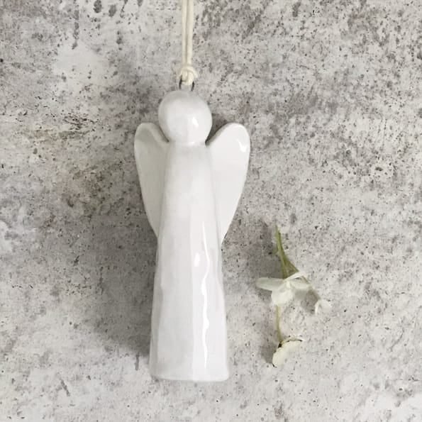 East of India Porcelain Angel Christmas Tree Decoration Christmas Decoration East of India Porcelain Angel Christmas Tree Decoration
