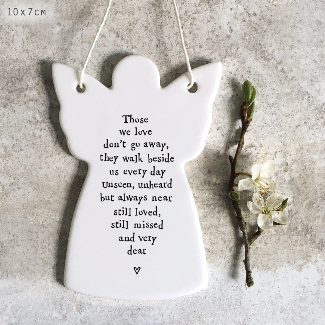 East of India Porcelain Angel, Those We Love Don&