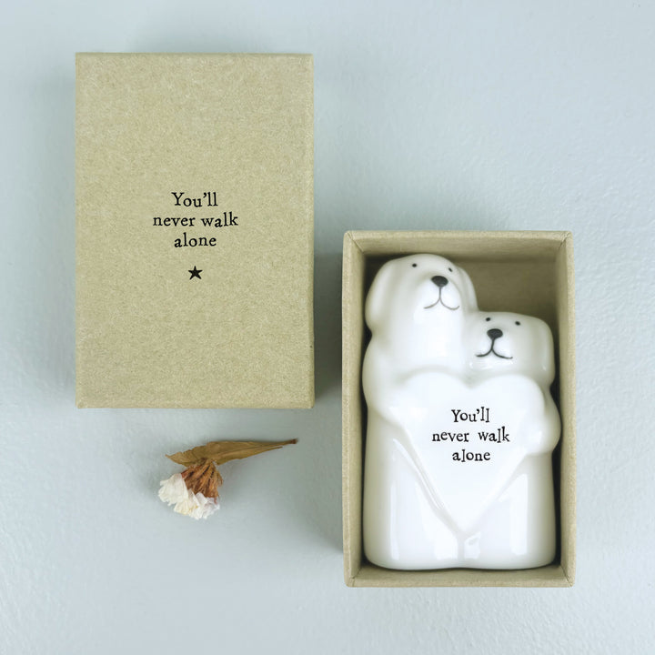 East of India Porcelain Animal Couple Ornament, Dogs ornament East of India Porcelain Animal Couple Ornament - Dogs