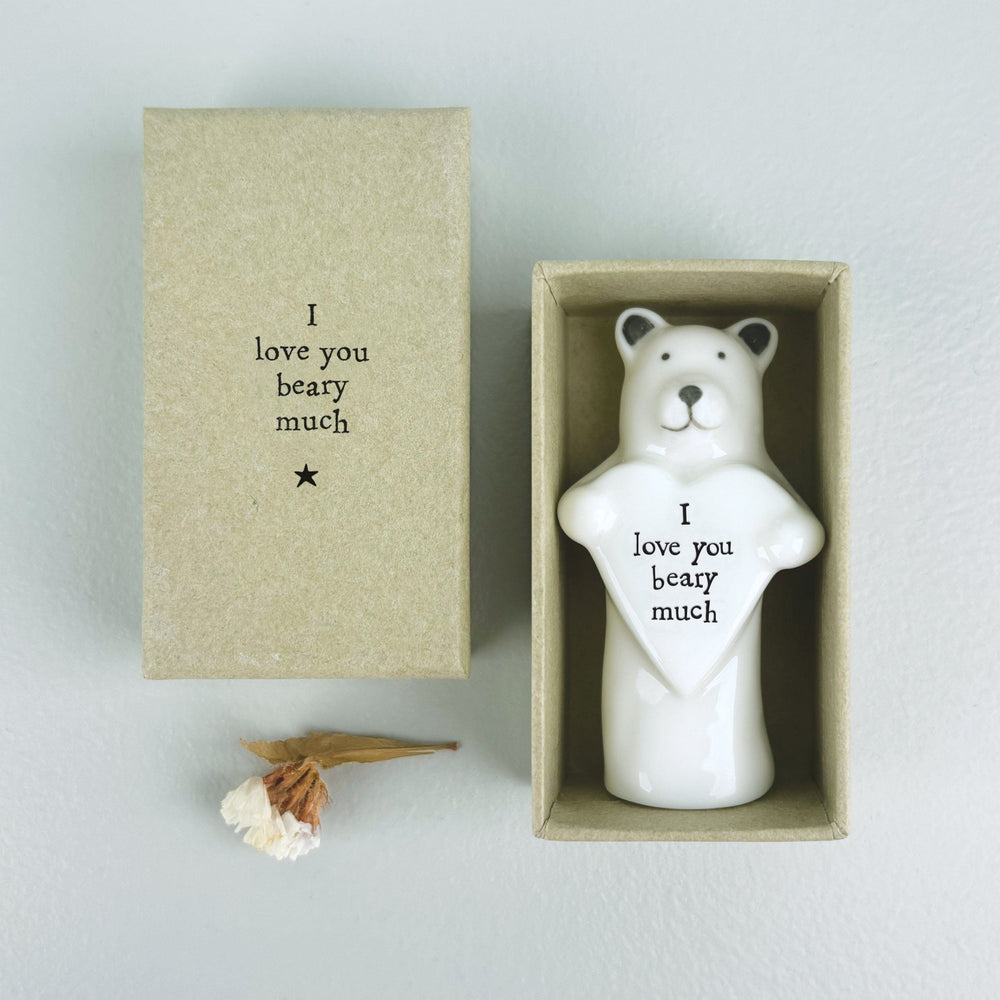 East of India Porcelain Bear With Heart gift East of India Porcelain Bear With Heart
