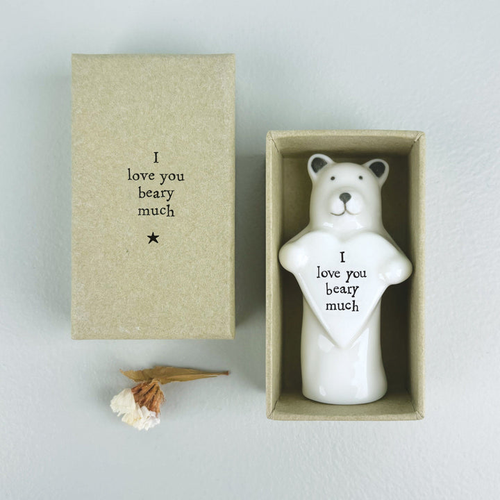 East of India Porcelain Bear With Heart gift East of India Porcelain Bear With Heart