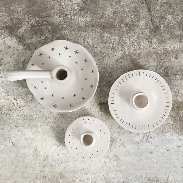 East of India Porcelain Candle Holder, Dream candle holder East of India Porcelain Candle Holder - Dream