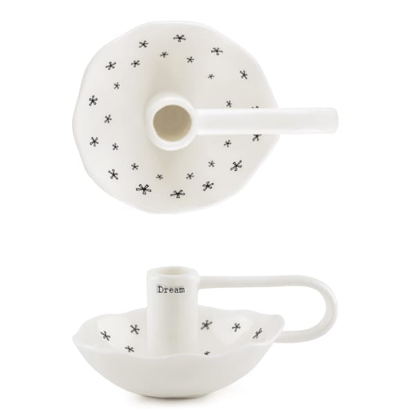 East of India Porcelain Candle Holder, Dream candle holder East of India Porcelain Candle Holder - Dream