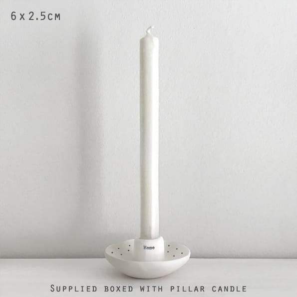 East of India Porcelain Candle Holder, Home candle holder East of India Porcelain Candle Holder - Home