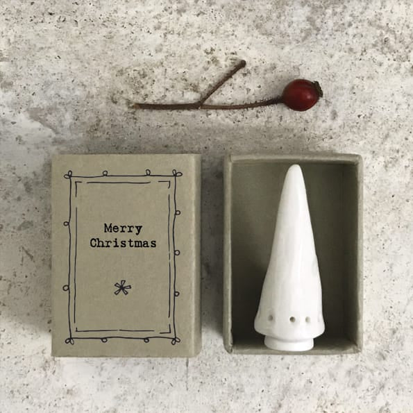 East of India Porcelain Christmas Matchbox Gift, Merry Christmas gift East of India Porcelain Christmas Matchbox Gift - Merry Christmas