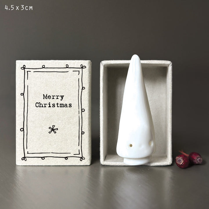 East of India Porcelain Christmas Matchbox Gift, Merry Christmas gift East of India Porcelain Christmas Matchbox Gift - Merry Christmas