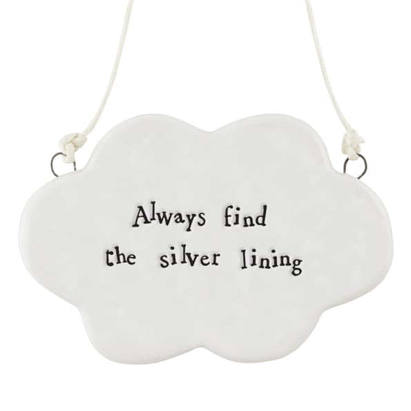 East of India Porcelain Cloud Hanging Decoration Hanging Decoration East of India Porcelain Cloud Hanging Decoration