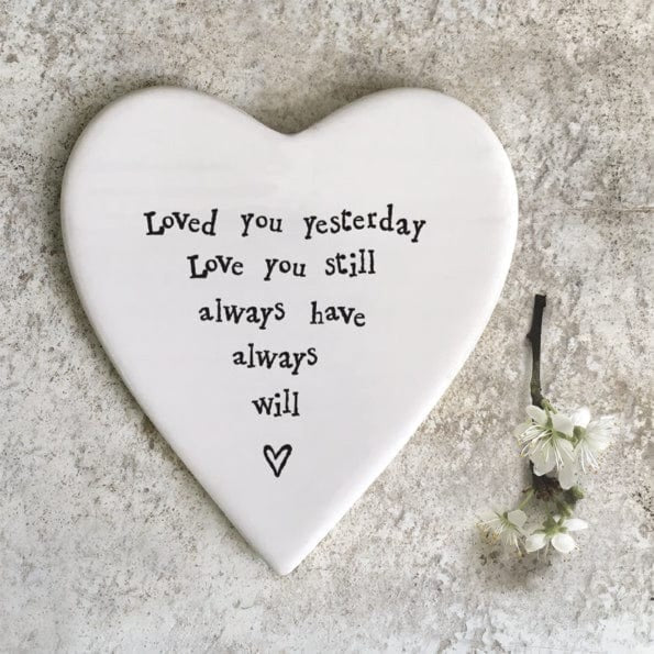 coaster East of India Porcelain Coaster 'Loved you yesterday'