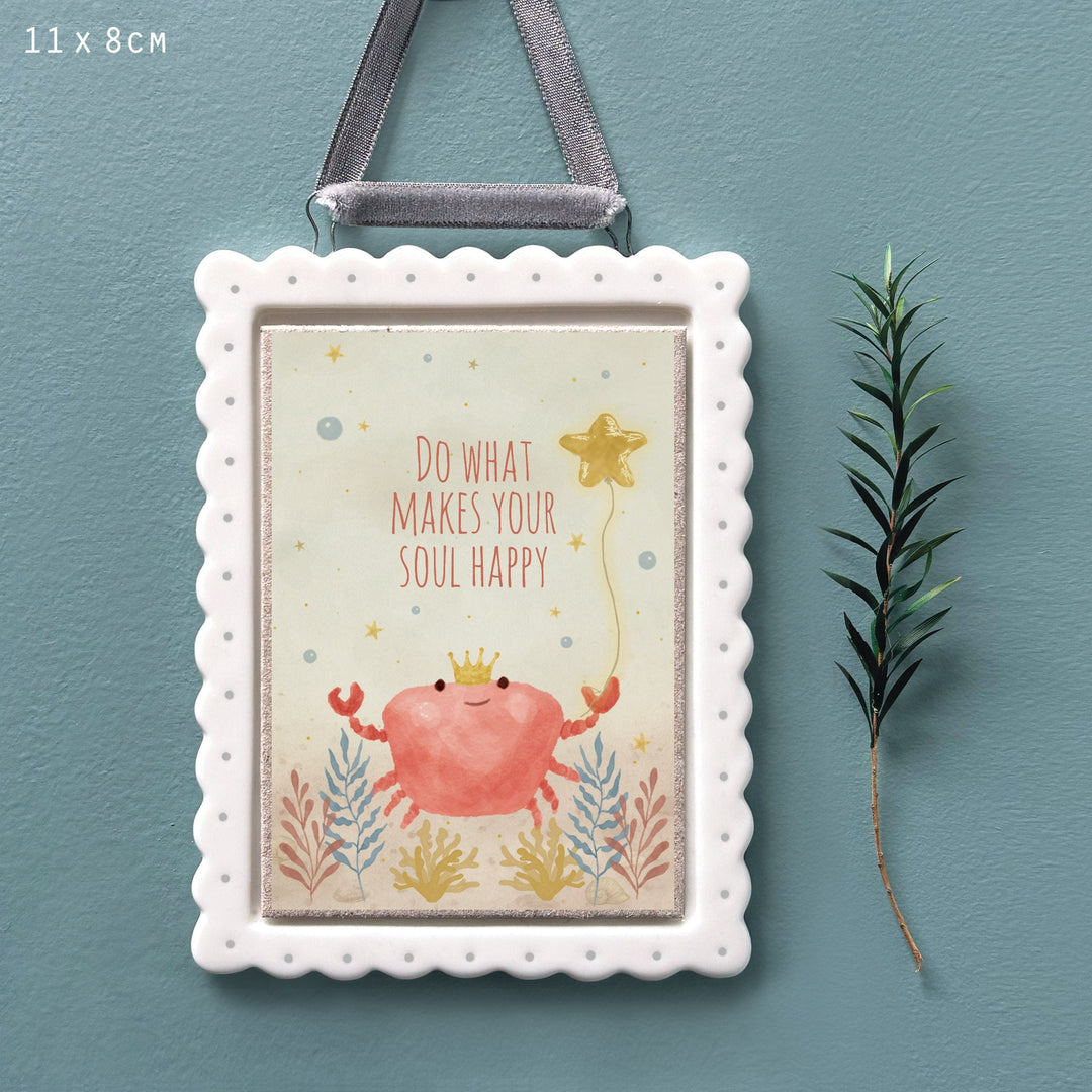 East of India Porcelain Framed Picture - Do what makes your soul happy Picture East of India Porcelain Framed Picture - Do what makes your soul happy