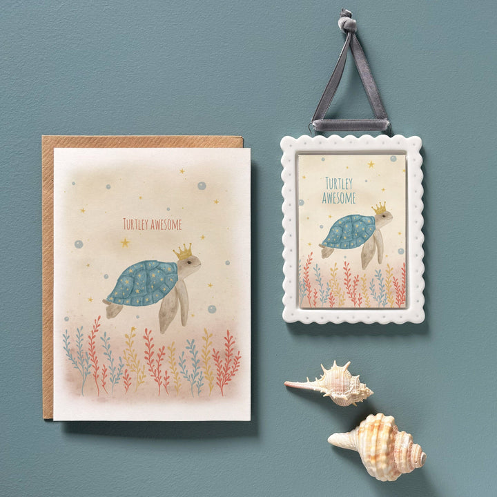 East of India Porcelain Framed Picture - Turtley awesome Picture East of India Porcelain Framed Picture - Turtley awesome