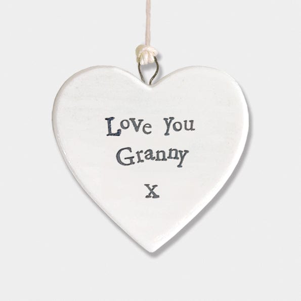 gift East of India Porcelain Heart - Love you Granny