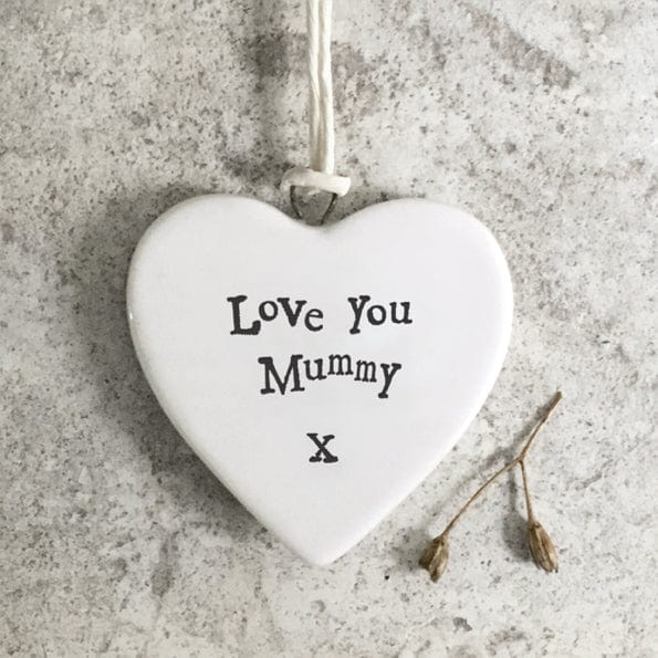 gift East of India Porcelain Heart - Love you Mummy
