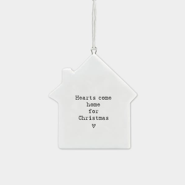 East of India Porcelain House Hanging Decoration Hanging Decoration East of India Porcelain House Hanging Decoration