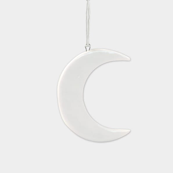 East of India Porcelain Moon Hanging Decoration Hanging Decoration East of India Porcelain Moon Hanging Decoration