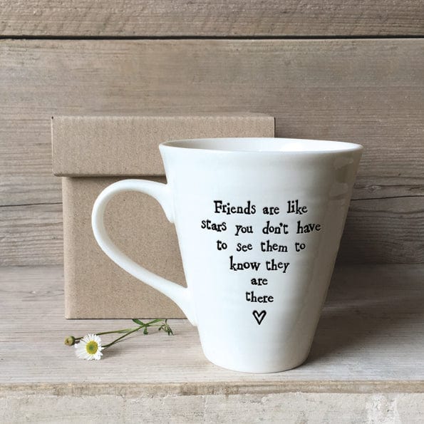 mug East of India Porcelain Mug - Friends are like stars