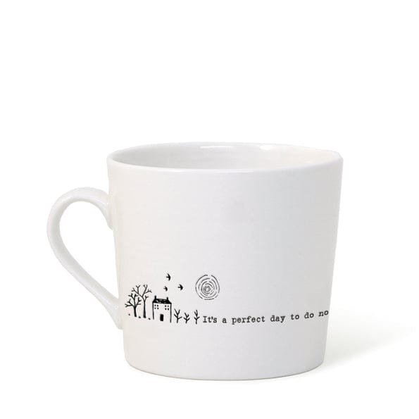 mug East of India Porcelain Mug - It'a a perfect day to do nothing