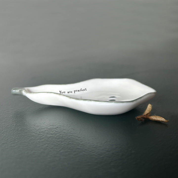 East of India Porcelain Pear Dish ring dish East of India Porcelain Pear Dish