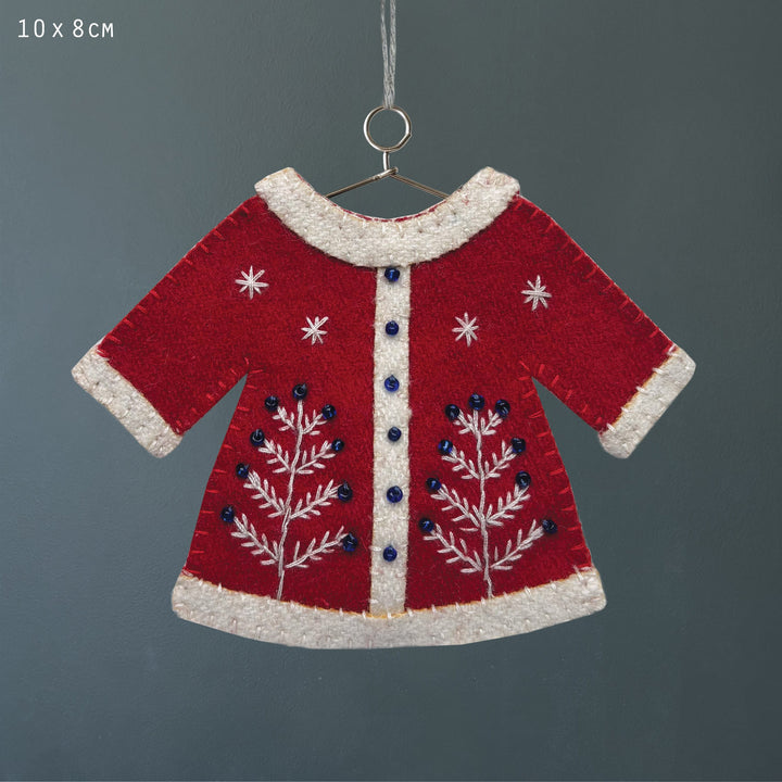 East of India Red Embroidered Jacket Hanging Decoration Hanging Decoration East of India Embroidered Jacket Hanging Decoration - Red