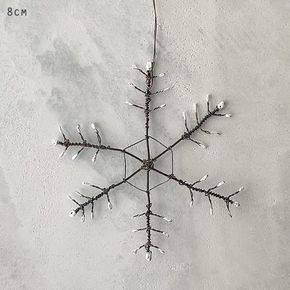 East of India Rusty Wire Snowflake Decoration | Medium Christmas Decoration East of India Rusty Wire Snowflake Christmas Decoration - Medium