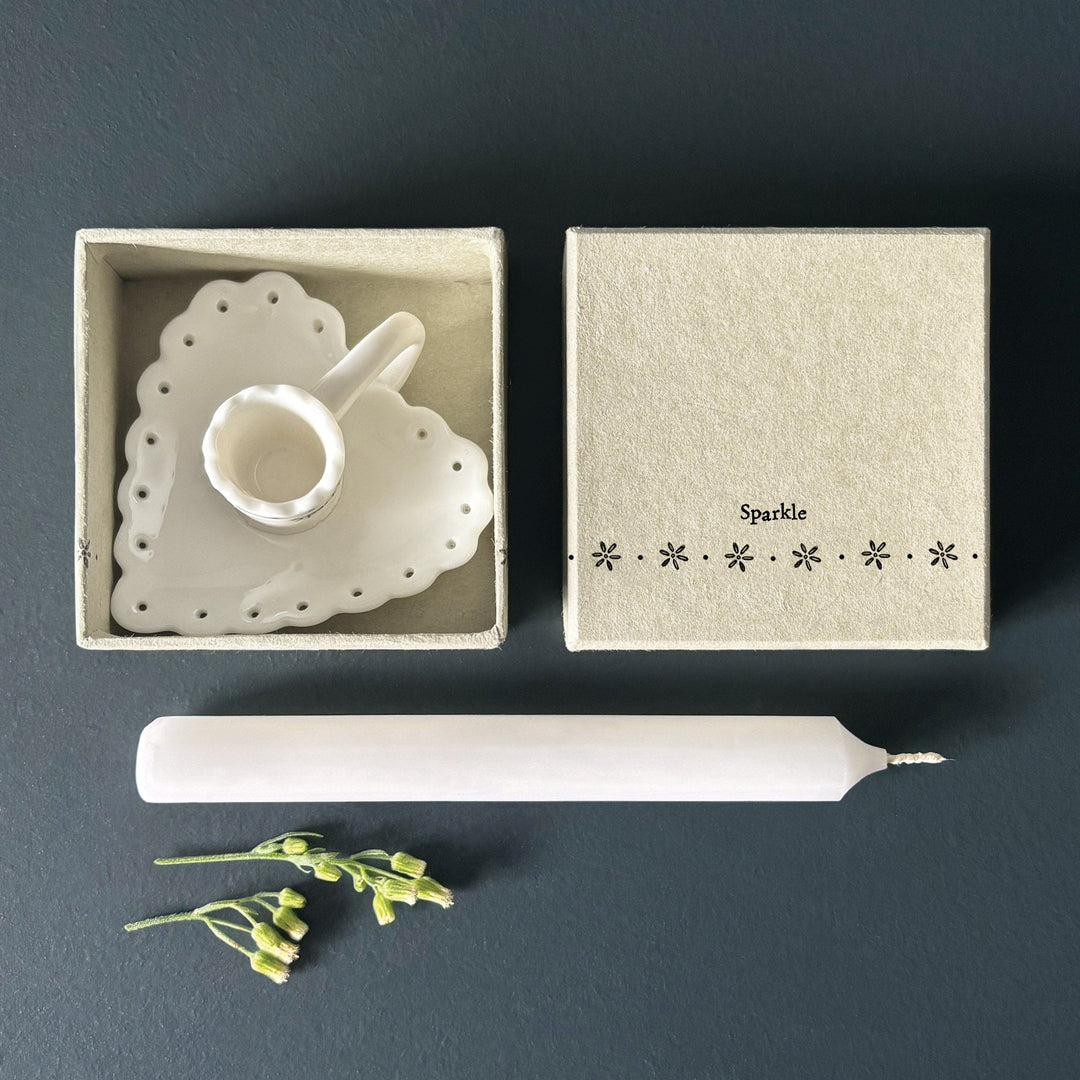 East of India Scallop Candle Holder - Sparkle candle holder East of India Scallop Candle Holder - Sparkle