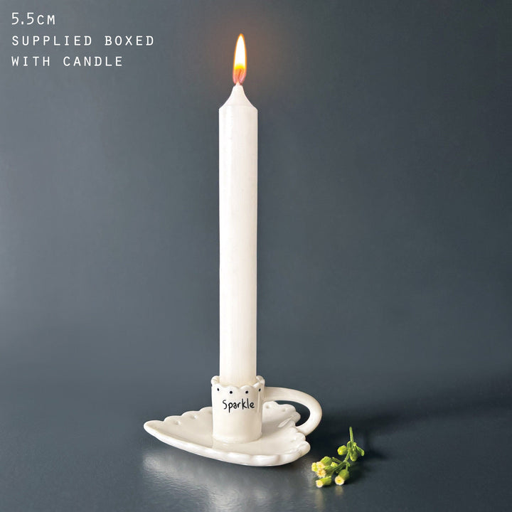 East of India Scallop Candle Holder - Sparkle candle holder East of India Scallop Candle Holder - Sparkle